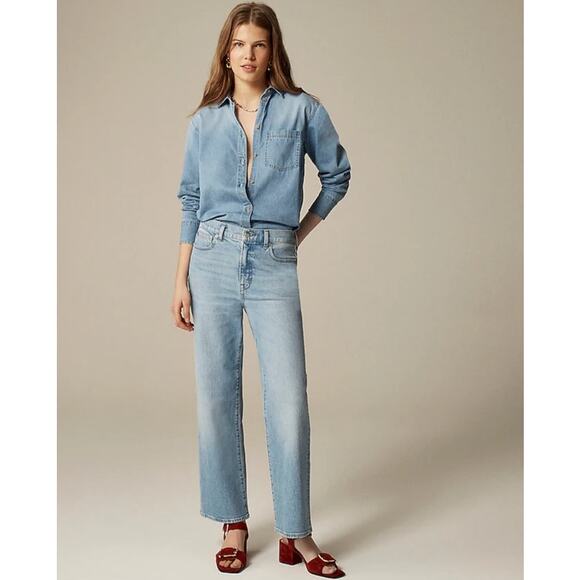 J.Crew Denim - J Crew 1996 Slim Wide Leg Denim Jeans US Women's 28 Petite New